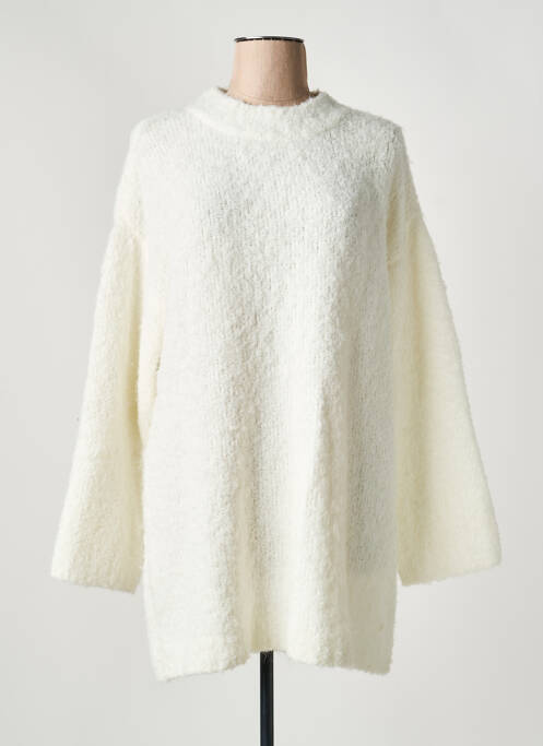 Pulover tunică alb CREAM femeie