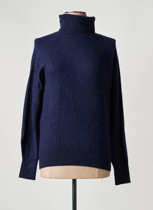 Pulover cu guler înalt albastru FRACOMINA femeie