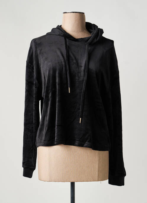 Hanorac cu glugă negru PIECES femeie