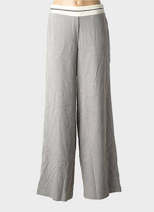 Pantalon larg buzunare talie înaltă gri FRACOMINA femeie