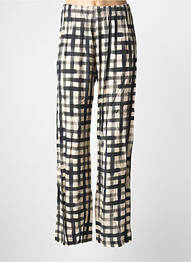 Pantalon drept țesătură poplin talie înaltă gri IMPERIAL femeie