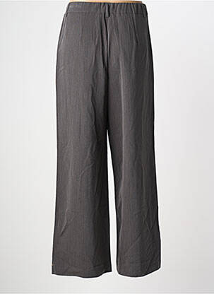 Pantalon larg talie cu cleme talie înaltă gri CREAM femeie