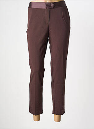 Pantalon 7/8 talie cu cleme mărime normală maro IMPERIAL femeie