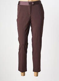 Pantalon 7/8 talie cu cleme mărime normală maro IMPERIAL femme