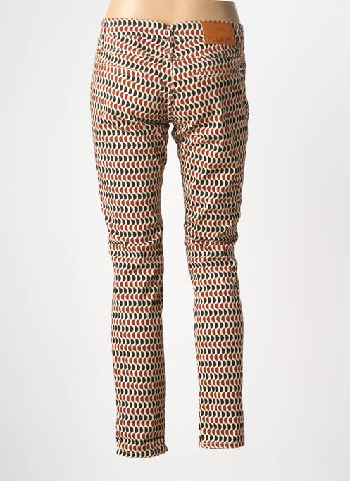 Blugi cu croială slim maro PLEASE femeie