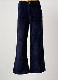 Pantalon evazat elasticitate talie înaltă albastru F.A.M. femme