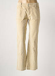 Pantalon evazat elasticitate talie înaltă bej F.A.M. femme