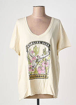 Tricou bej PLEASE femeie