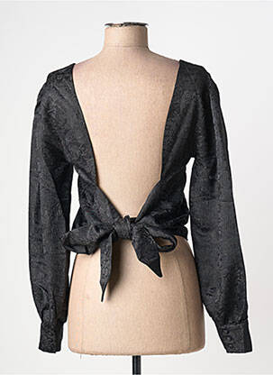Top guler rotund mâneci lungi negru GRACE & MILA femeie