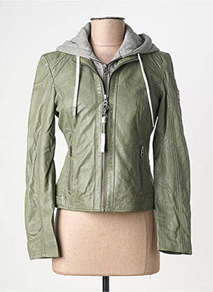 Geacă din piele verde GIPSY BY MAURITIUS femeie