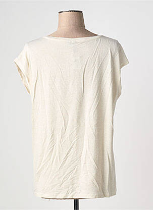 Tricou croială dreaptă mâneci scurte auriu PIECES femeie
