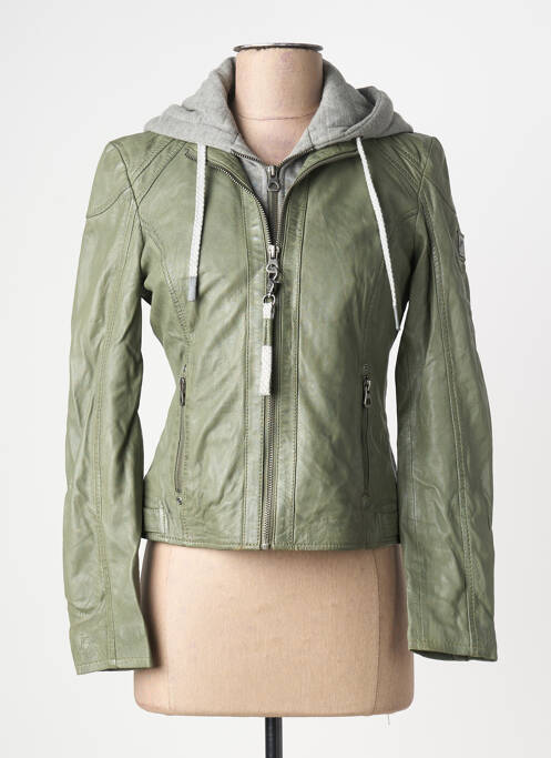 Geacă din piele verde GIPSY BY MAURITIUS femeie