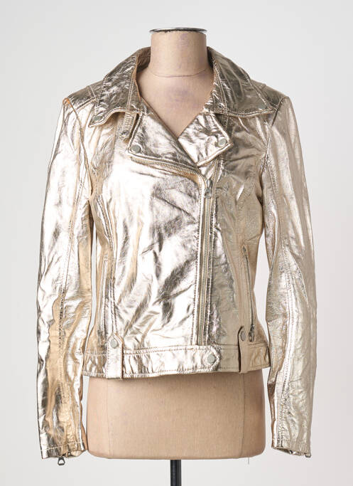 Geacă din piele argintiu GIPSY BY MAURITIUS femeie