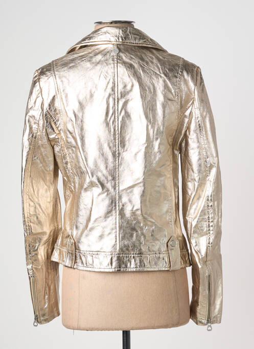 Geacă din piele argintiu GIPSY BY MAURITIUS femeie