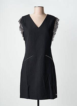 Rochie scurtă închidere cu fermoar la spate mâneci scurte negru FREEMAN T.PORTER femeie