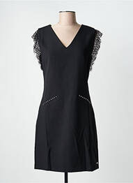 Rochie scurtă închidere cu fermoar la spate mâneci scurte negru FREEMAN T.PORTER femeie