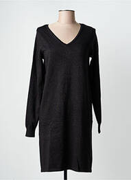Rochie pulover guler în v mâneci lungi negru VERO MODA femme