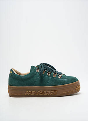 Adidași nubuc toc plat până la 3 cm verde NO NAME femeie