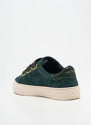 Adidași nubuc toc plat până la 3 cm verde NO NAME femeie