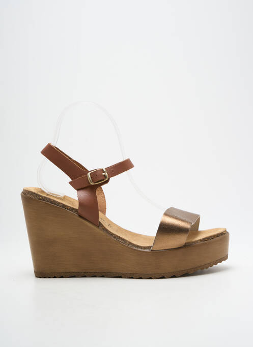 Sandale/Pantofi decupați maro AMOA femeie