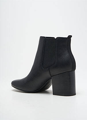 Botine/ghete țesătură satinată toc de 4 la 6 cm negru TOMMY HILFIGER femeie