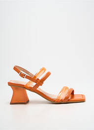 Sandale/pantofi decupați țesătură satinată toc de 4 la 6 cm portocaliu LODI LOVE femme