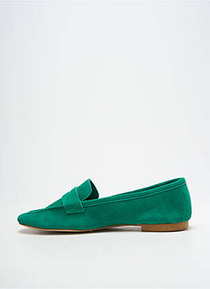 Mocasini nubuc toc plat până la 3 cm verde LODI LOVE femeie
