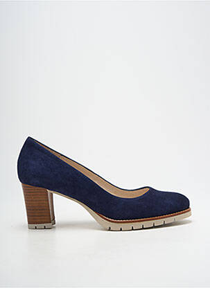 Pantofi cu toc nubuc toc de 7 la 9 cm albastru GADEA femeie