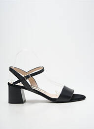 Sandale/pantofi decupați material neted toc de 4 la 6 cm negru GADEA femme