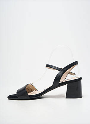 Sandale/pantofi decupați material neted toc de 4 la 6 cm negru GADEA femeie