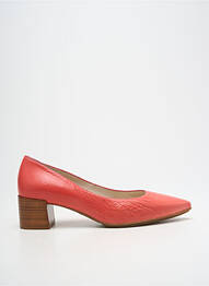 Pantofi cu toc țesătură satinată toc de 4 la 6 cm portocaliu GADEA femme