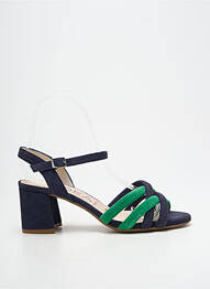 Sandale/pantofi decupați toc pătrat toc de 4 la 6 cm albastru GADEA femme