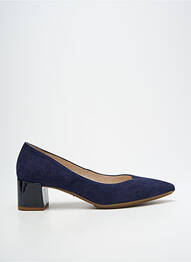 Pantofi cu toc nubuc toc de 4 la 6 cm albastru GADEA femme