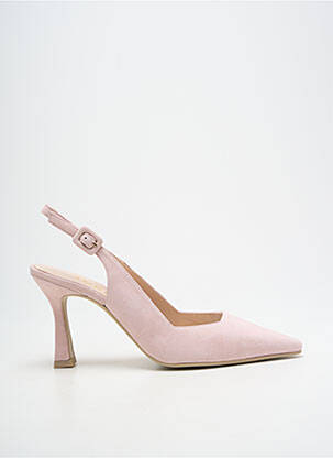 Pantofi cu toc nubuc toc de 7 la 9 cm roz LODI femeie