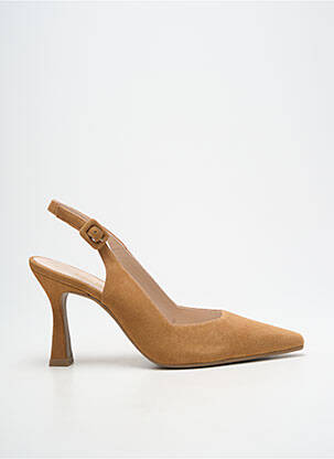 Pantofi cu toc nubuc toc de 7 la 9 cm maro LODI femeie