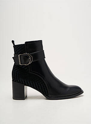 Botine/ghete material neted toc de 4 la 6 cm negru FUGITIVE BY FRANCESCO ROSSI femeie