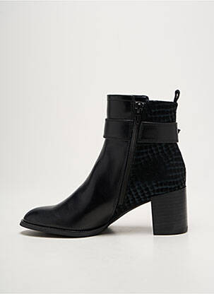 Botine/ghete material neted toc de 4 la 6 cm negru FUGITIVE BY FRANCESCO ROSSI femeie