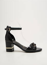 Sandale/pantofi decupați material neted toc de 4 la 6 cm negru MARCO TOZZI femeie