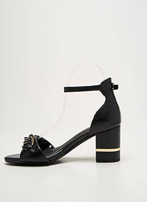 Sandale/pantofi decupați material neted toc de 4 la 6 cm negru MARCO TOZZI femeie