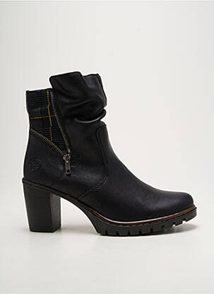 Botine/ghete umplută toc de 4 la 6 cm negru RIEKER femeie