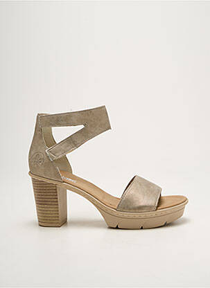 Sandale/Pantofi decupați auriu RIEKER femeie