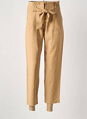 Pantalon 7/8 țesătură poplin mărime normală bej ARTLOVE femeie