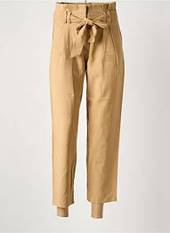 Pantalon 7/8 țesătură poplin mărime normală bej ARTLOVE femeie