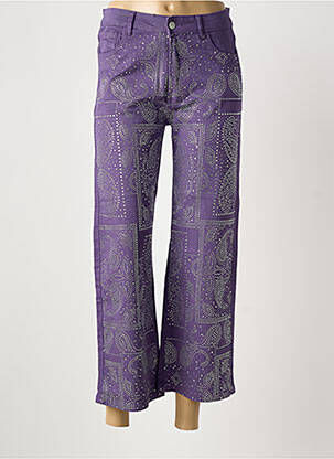 Pantalon 7/8 elasticitate mărime normală violet MEISÏE femeie