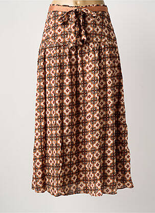 Fustă lungă maro MEISÏE femeie