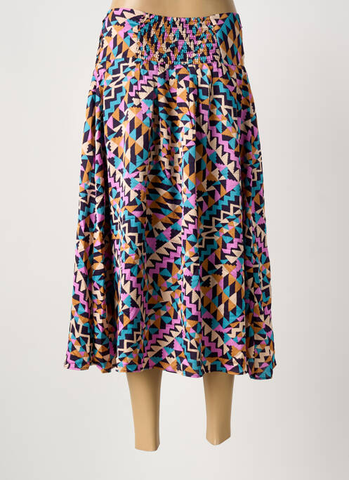 Fustă lungă roz MEISÏE femeie