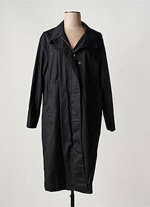 Trench țesătură poplin fără glugă negru ARTLOVE femeie