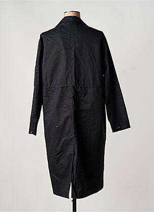 Trench țesătură poplin fără glugă negru ARTLOVE femeie