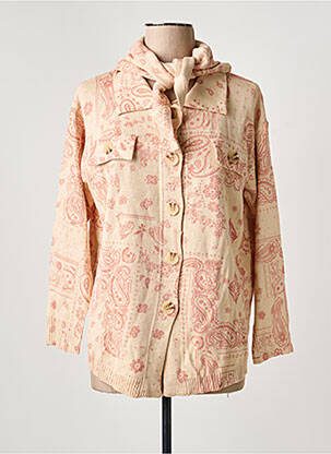 Vestă cu mâneci lungi roz MEISÏE femeie