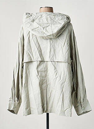 Trench țesătură poplin cu glugă gri ARTLOVE femeie
